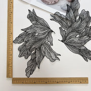 Black Butterfly Fish Silk Embroidery Lace Patch - DIY Clothing & Handmade Accessories Sticker (R70)