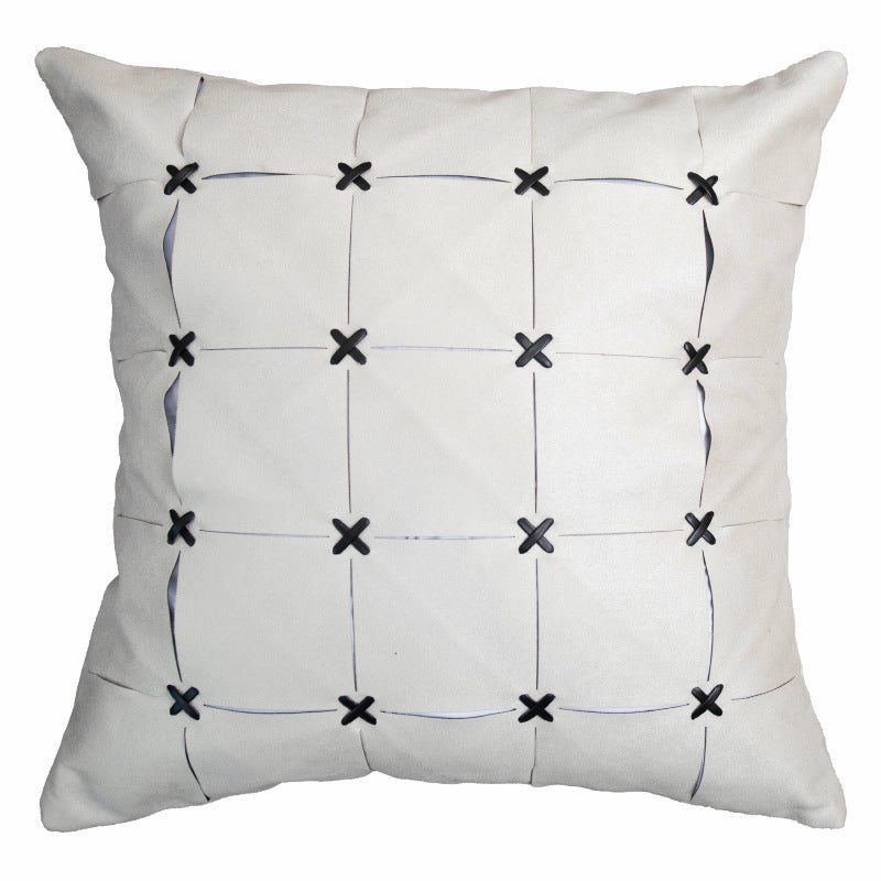 Minimalist Embroidered Cushion Cover - Subtle Texture for Refined Interiors