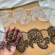 Black and white fish silk thread sequins water-soluble decorative lace European and American embroidery fabric water-soluble embroidery lace R81 tape