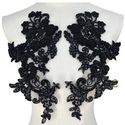 Sequined Lace 3D Flower Applique - Wedding Dress & Cheongsam Embroidery Decoration (D51)