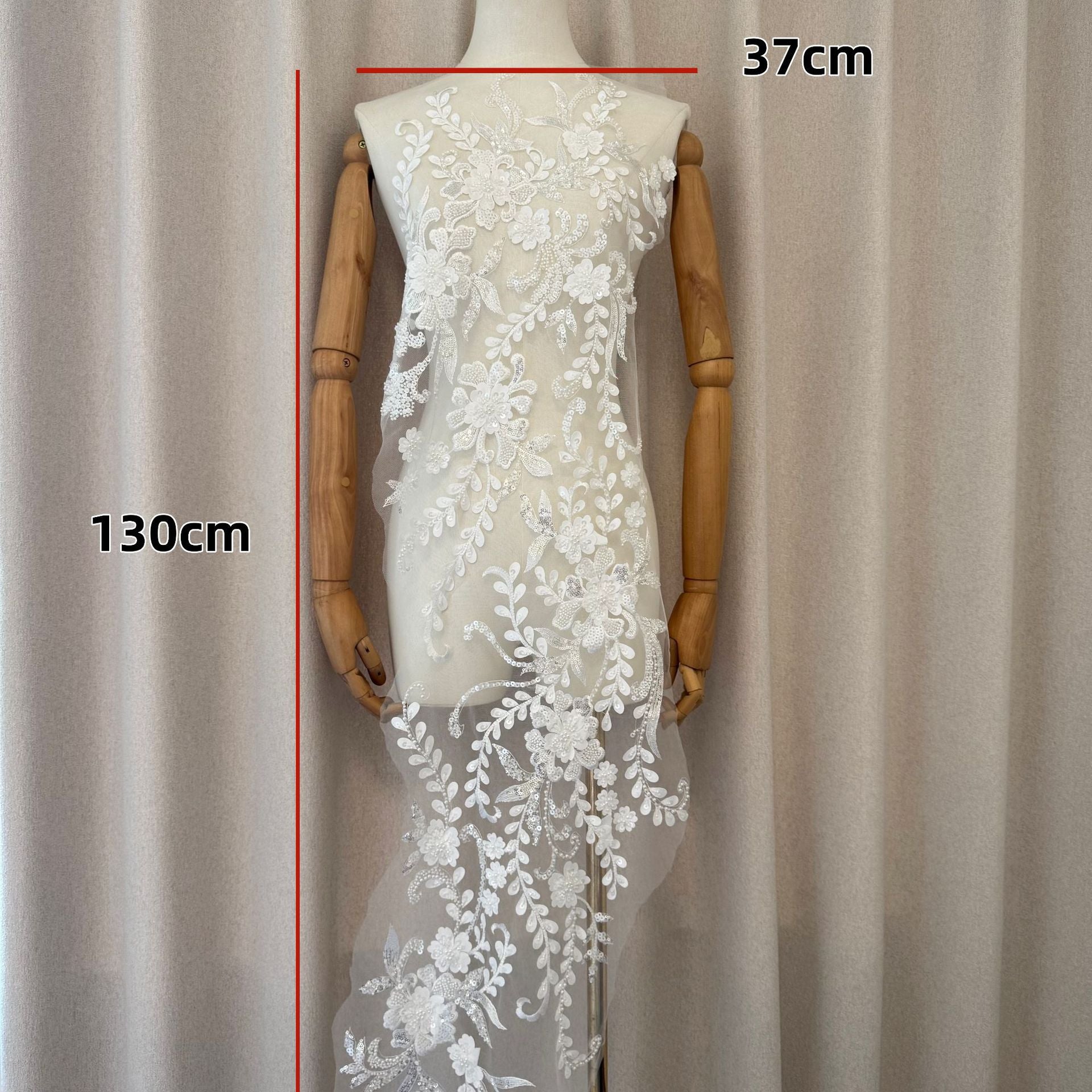 Zh471 new large embroidery bead embroidery sequin sequin wedding dress children's clothing embroidered fabric computer embroidery