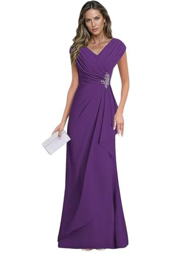 Cross-border plus sizenew arrival evening dress elegancev neck chiffon silm large swing long banquet dress long skirt female bridesmaid