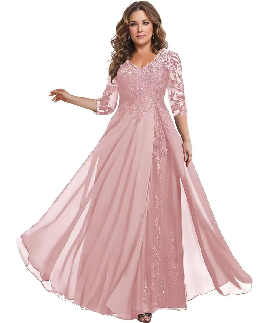 European station cross-border amazon dress chiffon patchwork lace cut out long dress bridesmaid evening dress women's evening dress