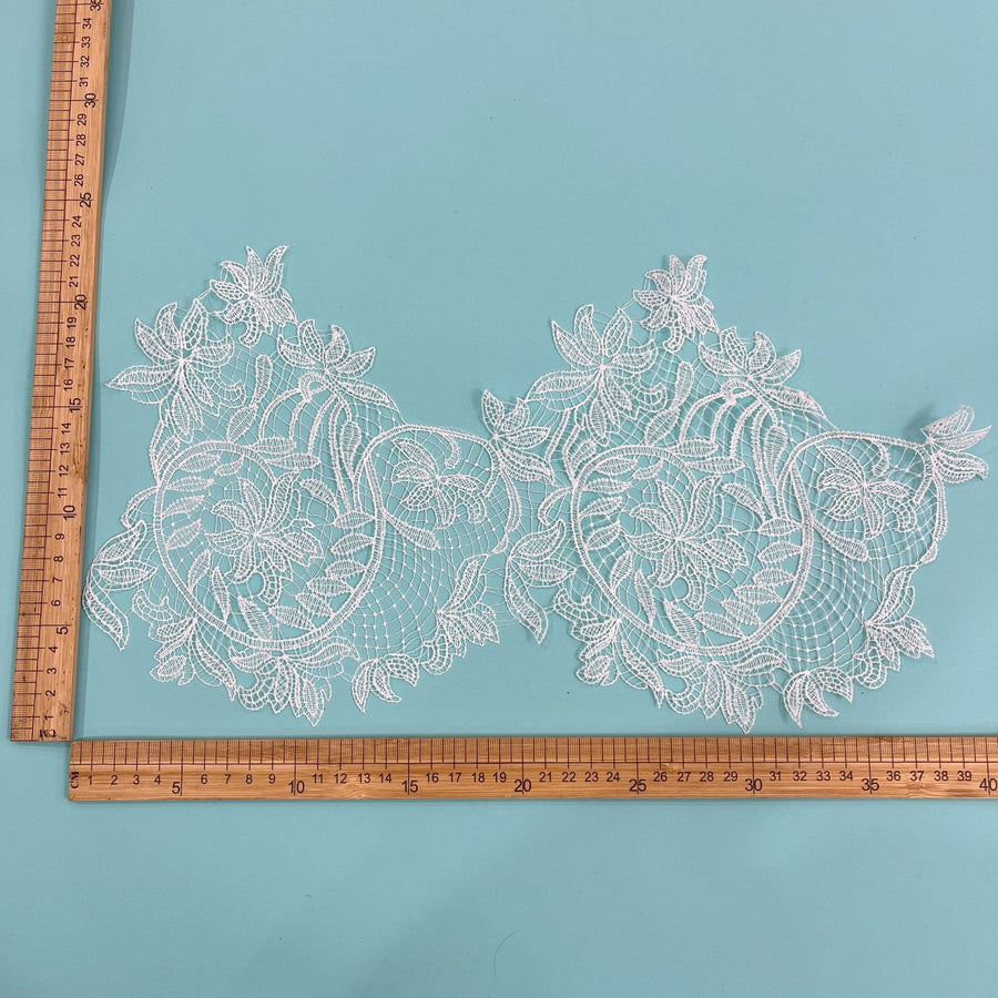 Lace hollow embroidery embroidery applique, wedding dress, curtain headgear DIY handmade decorative patch accessories