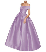 European and american one-shoulder satin flared maxi dress with tie-up bow waist – evening, wedding, and mother-of-the-bride long gown