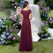 European and american style plus size evening gown women's lace chiffon floor-length dress wedding bridesmaid annual meeting performance outfit for curvy moms