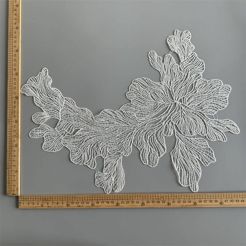 White Fish Thread Lace Collar Accessory - DIY Handmade Wedding Dress Clothing Trim (R163)