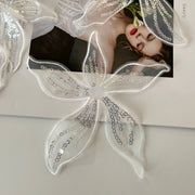 Lace bridal headwear flower pieces accessories diy silver kids hairpin headwear crystal girl headband accessories lace