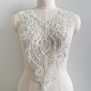 Beaded collar & corsage cheongsam wedding dress - fashion performance costume, guangdong dance appliqué zh202