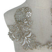 Heavy Industry Multi-Color Diamond Lace Applique - Luxury Patch for Dress, Hat & Headscarf DIY