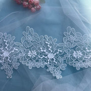 Milk silk hollow veil wedding dress lace, handmade DIY accessories dress accessories R33