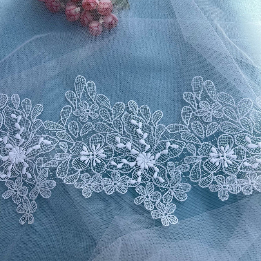 Milk silk hollow veil wedding dress lace, handmade DIY accessories dress accessories R33