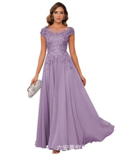 Fashion cross-border banquet long dress lace chiffon mop long skirt wedding mother's wear annual meeting performance clothes fat mm