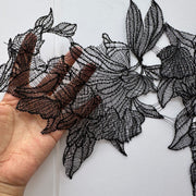 Black fish silk thread lace wedding dress children's clothing performance clothes DIY accessories R100 black