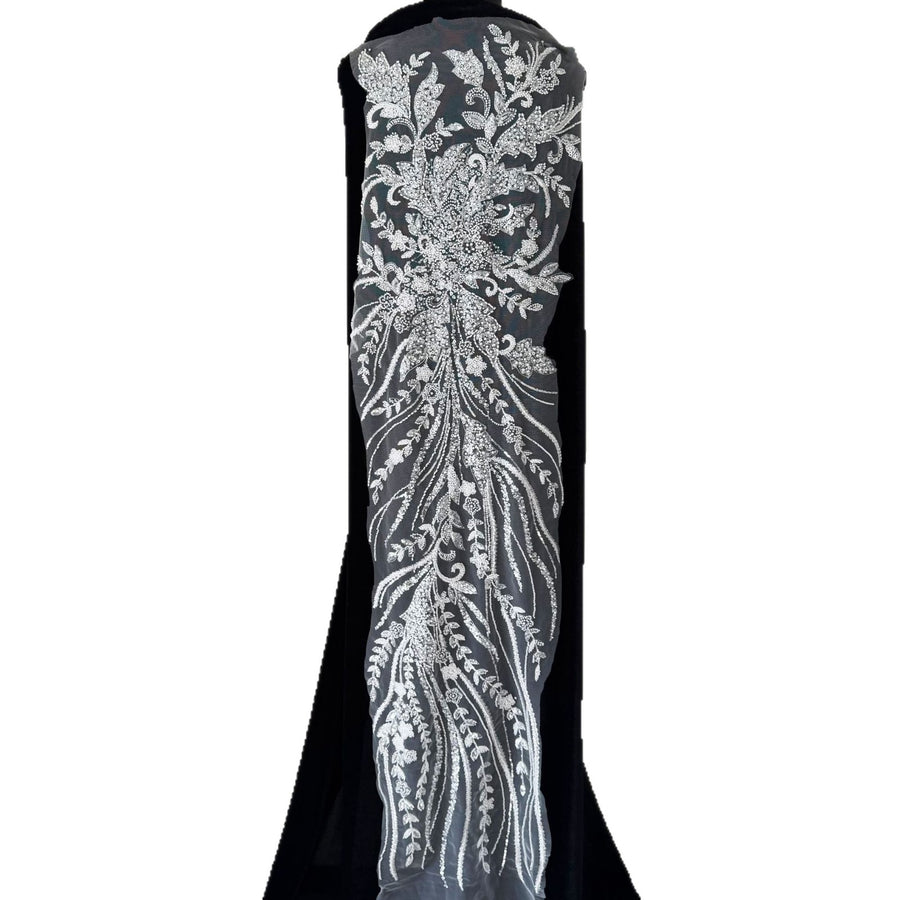 Zh481 beaded embroidery mesh pearl lace beaded accessories diy clothing dress decoration accessories