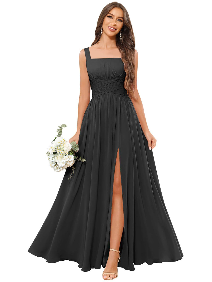 Fashion cross-border women's dress pure color evening dress multi-color optional sister group toast annual meeting performance dress fat m
