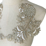Heavy Industry Multi-Color Diamond Lace Applique - Luxury Patch for Dress, Hat & Headscarf DIY