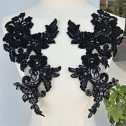Sequined Lace 3D Flower Applique - Wedding Dress & Cheongsam Embroidery Decoration (D51)