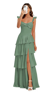 French bridesmaid dresses for women - summer beach vacation long dress, ethereal & slimming, sister dress, party gown, evening wear