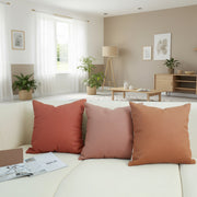 PU Textured Cushion Cover – Modern Woven Embossed Decorative Pillow