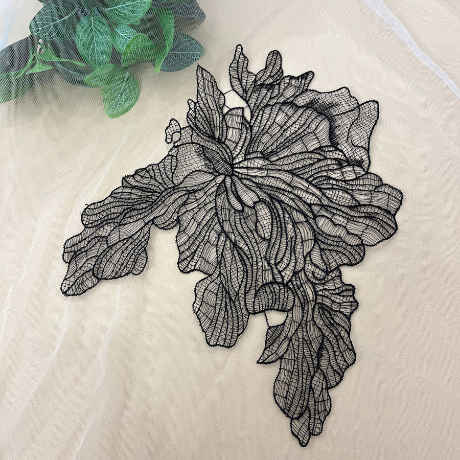 Fish thread, maple leaf hollow lace, flower floral cloth patch, headgear, wedding accessories, wedding handmade DIY