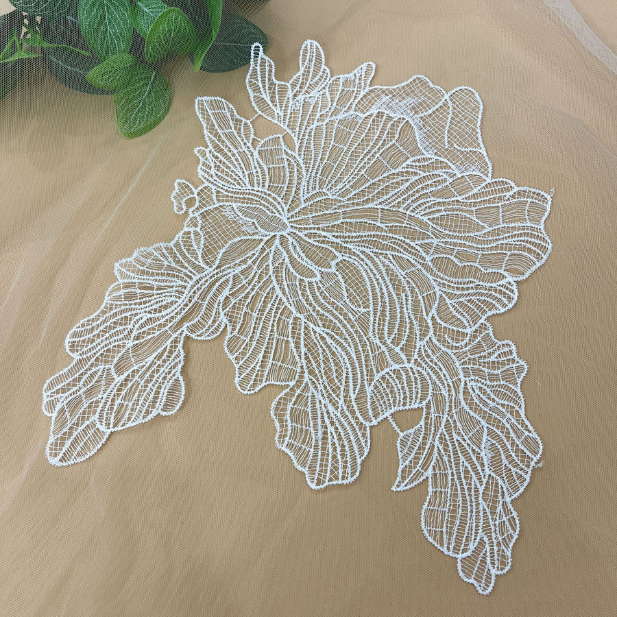 Fish thread, maple leaf hollow lace, flower floral cloth patch, headgear, wedding accessories, wedding handmade DIY
