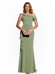 Cross-border amazon bestseller: long one-shoulder mermaid evening gown - perfect for bridesmaids, weddings, and socialite gatherings