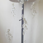 Extra-Long Beaded Sequin Lace Appliqué – DIY Wedding Dresses, Bridal Veils & Clothing Embellishment (ZH332)