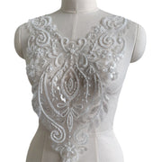 Beaded collar & corsage cheongsam wedding dress - fashion performance costume, guangdong dance appliqué zh202