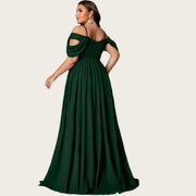 European and american plus size evening gowns: long, slimming dresses for banquets, parties, birthday celebrations, annual meetings, and hostess events