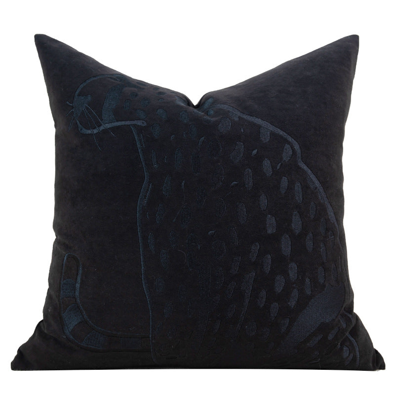 Picasso-Inspired Cushion Cover - Black & White Abstract Art