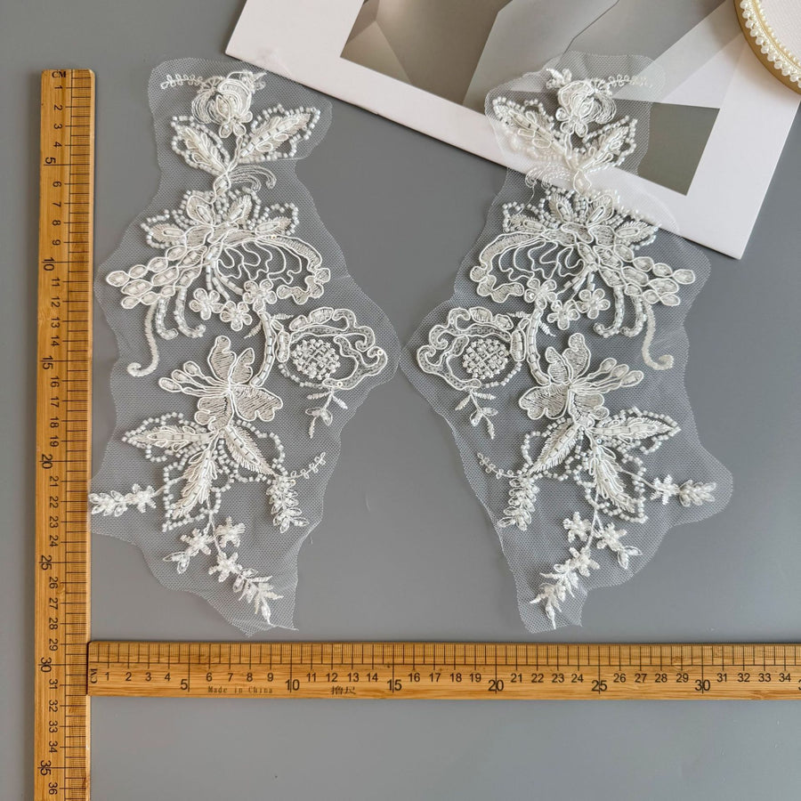 Zh421 new mesh embroidered lace trim - women's apparel, wedding veil, diy accessories, lace trim