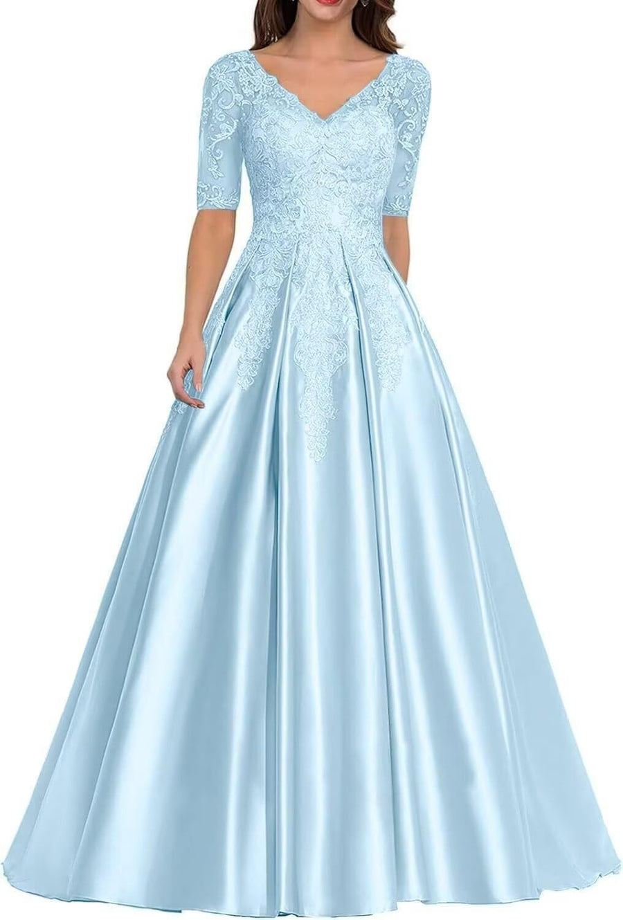 European and american style plus size evening gown - women's satin floor-length dress - perfect for weddings, bridesmaids, annual galas, and performances - flattering and figure-forgiving