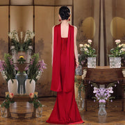 West lake qu [secret words] red toasting dress bridal tube top mermaid dress wedding engagement dress skirt for women high-end