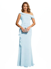 Cross-border amazon bestseller: long one-shoulder mermaid evening gown - perfect for bridesmaids, weddings, and socialite gatherings