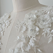 Hand-Sewn Bead Lace Flower Sticker - DIY Clothing Accessories & Dress Decorative Flower Beads (ZH310)