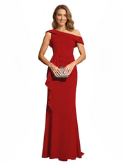 Cross-border amazon bestseller: long one-shoulder mermaid evening gown - perfect for bridesmaids, weddings, and socialite gatherings