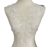 White neckline floral accessories DIY wedding dress stage clothing material beaded lace flower