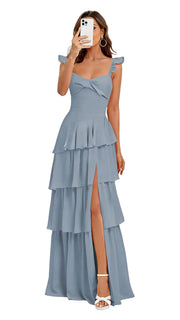 French bridesmaid dresses for women - summer beach vacation long dress, ethereal & slimming, sister dress, party gown, evening wear