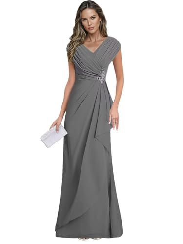 Cross-border plus sizenew arrival evening dress elegancev neck chiffon silm large swing long banquet dress long skirt female bridesmaid