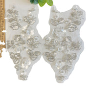3D Beaded Sequin Lace Appliqué - Premium Embellishment for Wedding Dresses & DIY