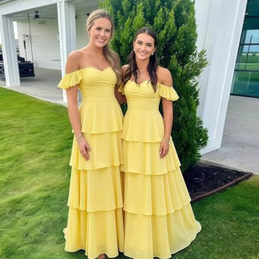 Fairy new arrival mori style bridesmaid dress women's long fairy elegant chiffon cake skirt one shoulder backless strap evening dress