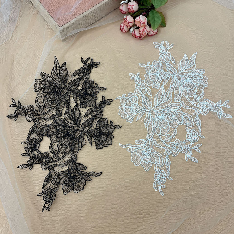 Fresh Leaves Hollow Fish Silk Lace - DIY Handmade Bridal Veil & Wedding Dress Accessory (R4)