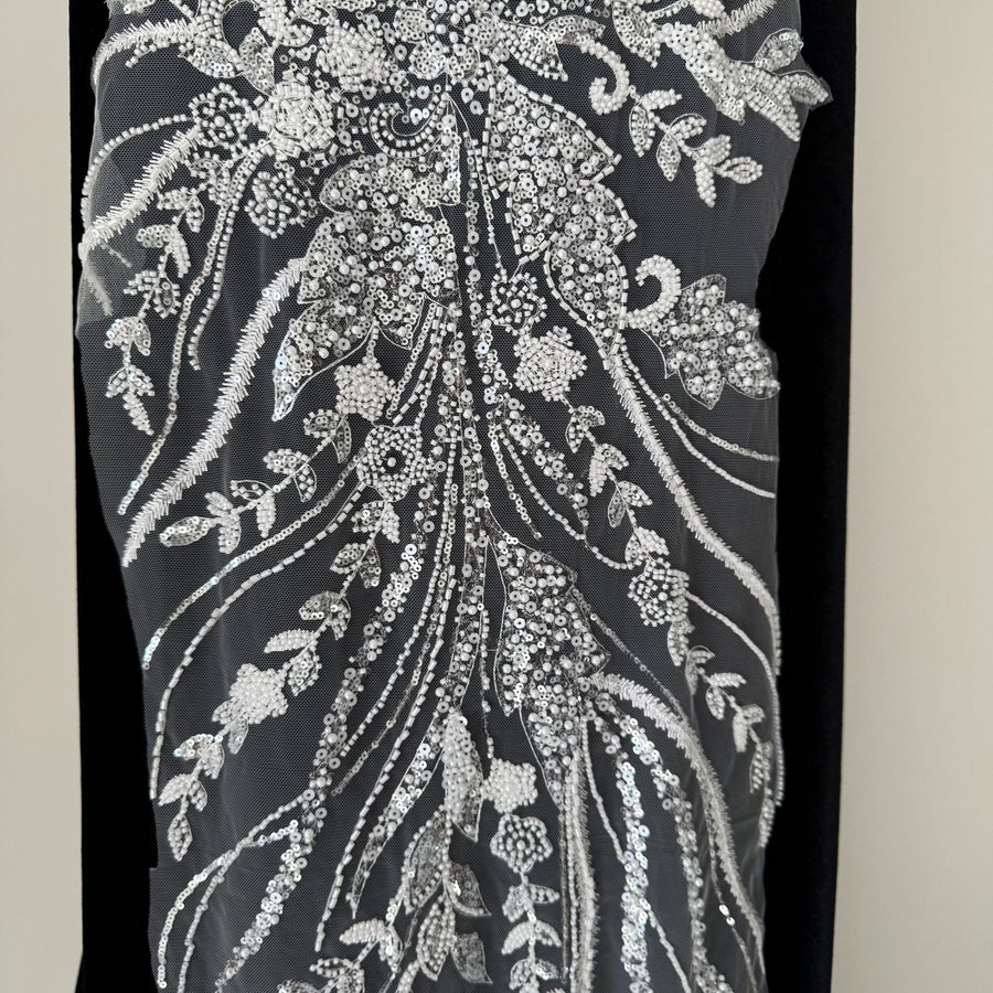 Zh481 beaded embroidery mesh pearl lace beaded accessories diy clothing dress decoration accessories