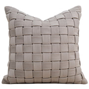 Cream Beige Handwoven Cushion Cover – Soft Luxury Pillow for Sofa & Bed