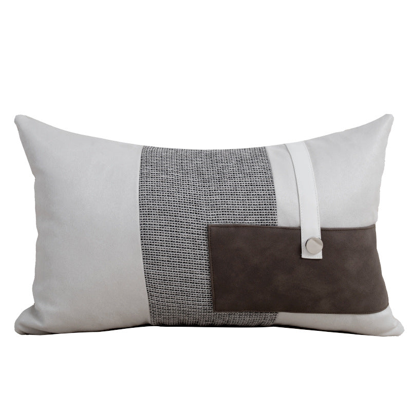 Luxury cushion cover in coffee and gold colors with soft fabric and decorative design