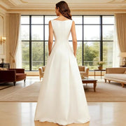 Cross-border best-selling sleeveless evening dress for women, short in front and long in back, bridesmaid, sister group, bestie dress, dinner red carpet dress a dress