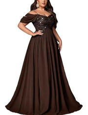 European and american plus size evening gowns: long, slimming dresses for banquets, parties, birthday celebrations, annual meetings, and hostess events