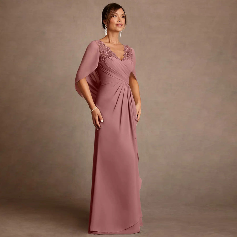 Fashion amazon cross-border banquet ladieswear wedding banquet women's clothing long evening dress annual meeting party host dress fat