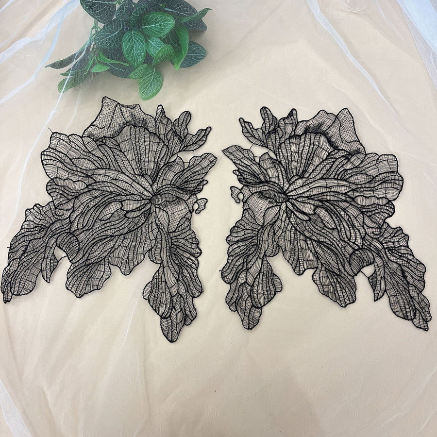 Fish thread, maple leaf hollow lace, flower floral cloth patch, headgear, wedding accessories, wedding handmade DIY